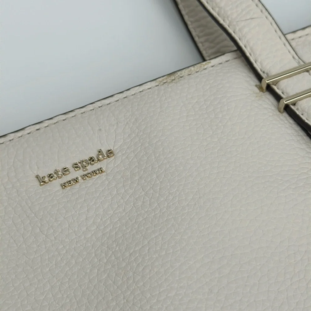 Kate Spade ♠️ Chandra Oakwood Street Pebble Leather - White‎